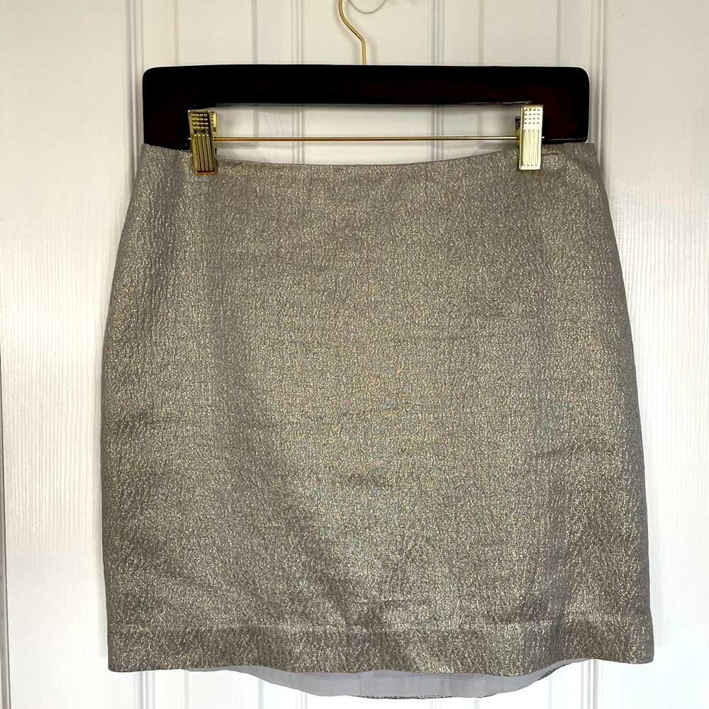 Ann Taylor metallic mini skirt (size 4)